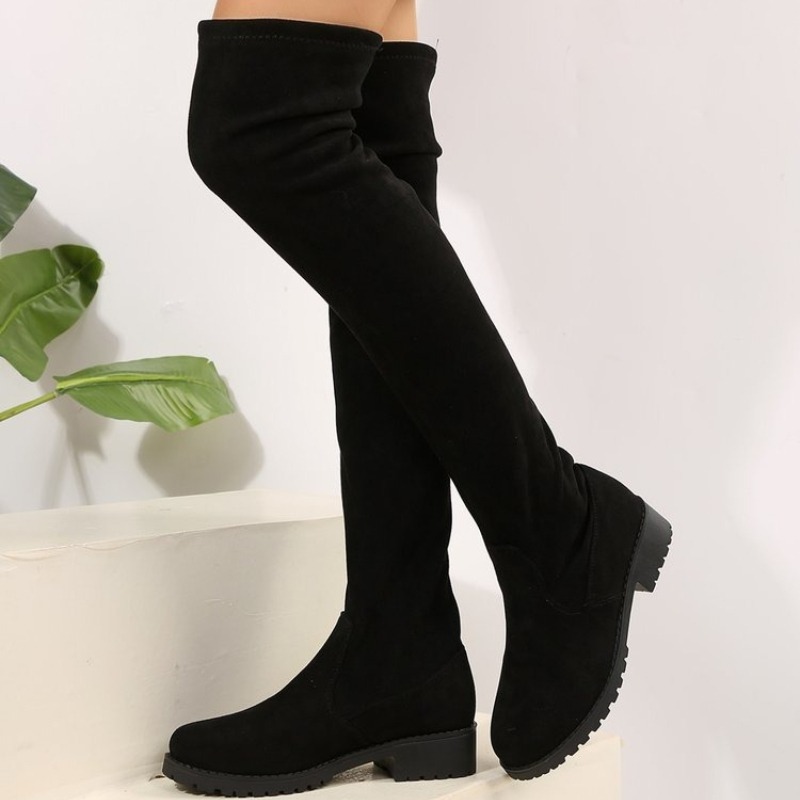 Knee High Sock Women - 여성용 오버니 부츠 허벅지까지 오는 스트레치