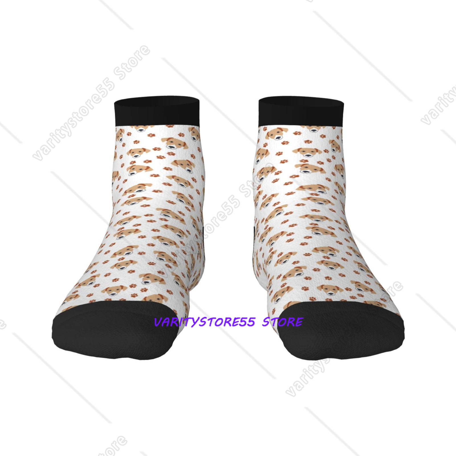 Athletic Sock Cushion - 래브라도 리트리버 강아지 패턴 크루 양말