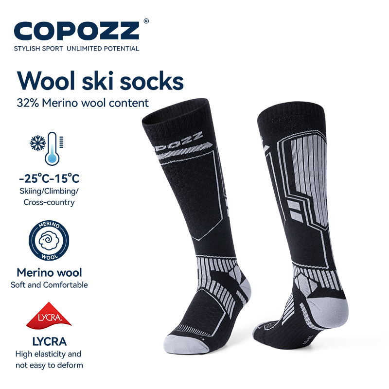 Thermal Sock Winter - COPOZZ 메리노 울 겨울 스키 양말