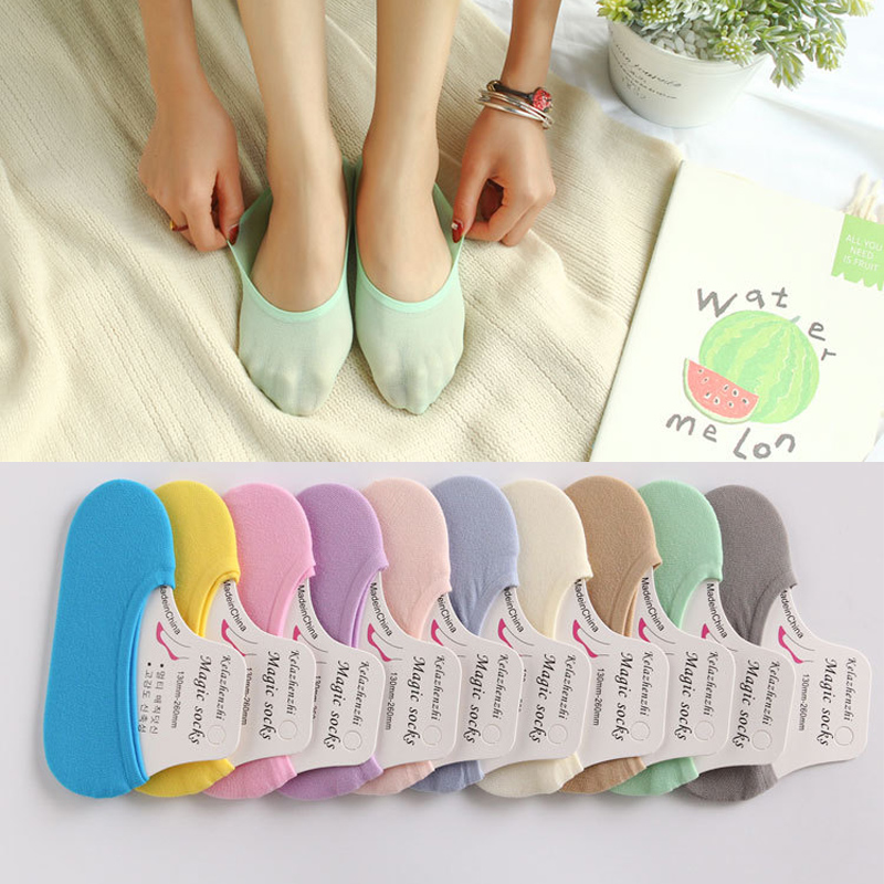 Invisibility Sock Loafer - 여성용 얇은 다채로운 소녀 보이지 않는