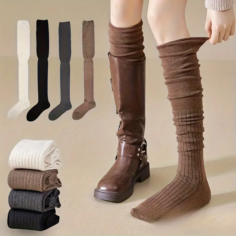 Boot Sock Slouchy - 1-10 쌍 여성용 무릎 위 허벅지