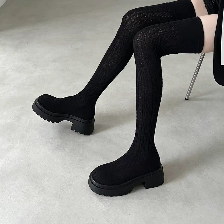 Knee High Sock Women - 오버니삭스 부츠 2026 가을/겨울 신상 하이