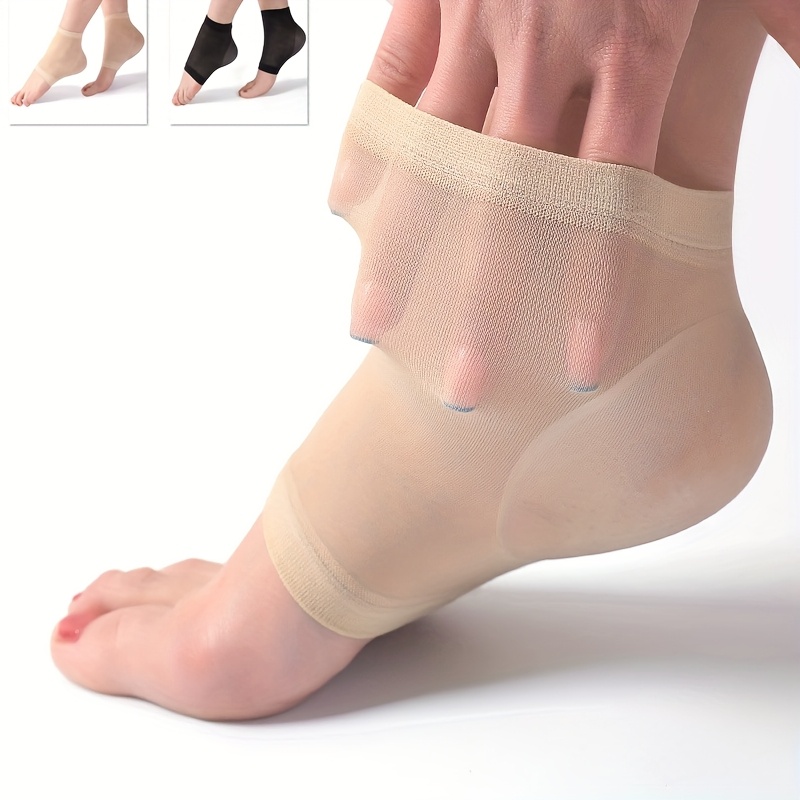 Ankle Brace Sock - 1쌍 업그레이드된 고탄성 통기성 실리콘 양말,