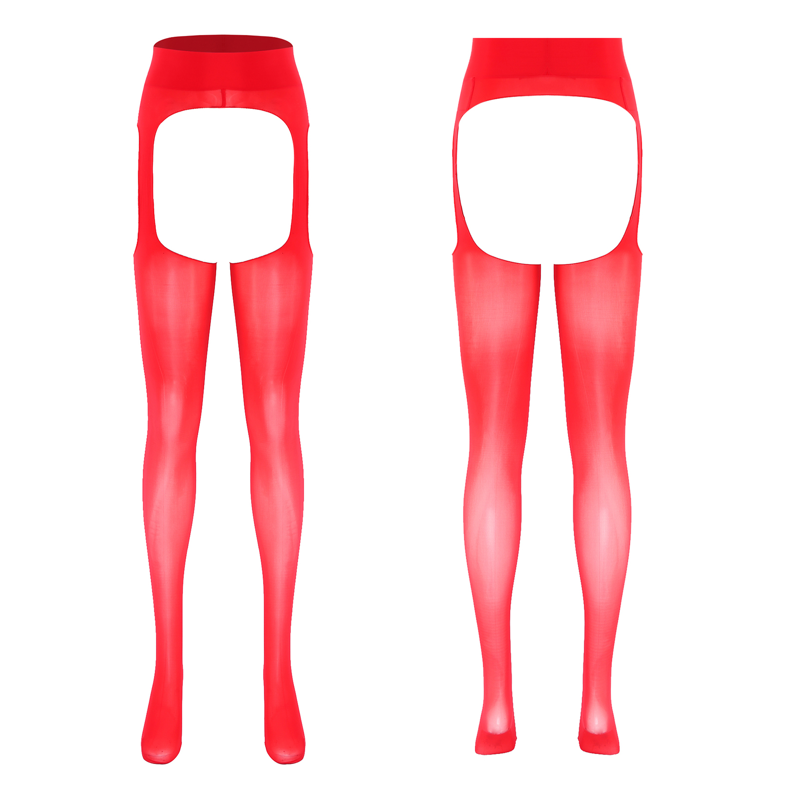 Tights Pantyhose Sheer - 여성 섹시 오픈 크로치 글로시 시어