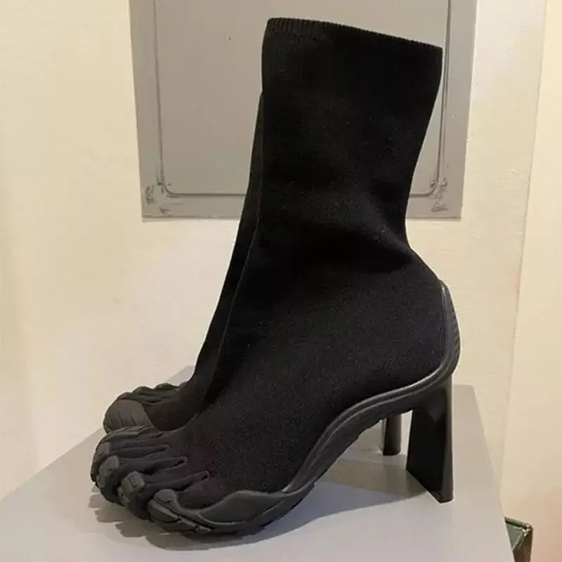 Toe Sock Split - 다섯 손가락 발가락 디자인 여성 부츠