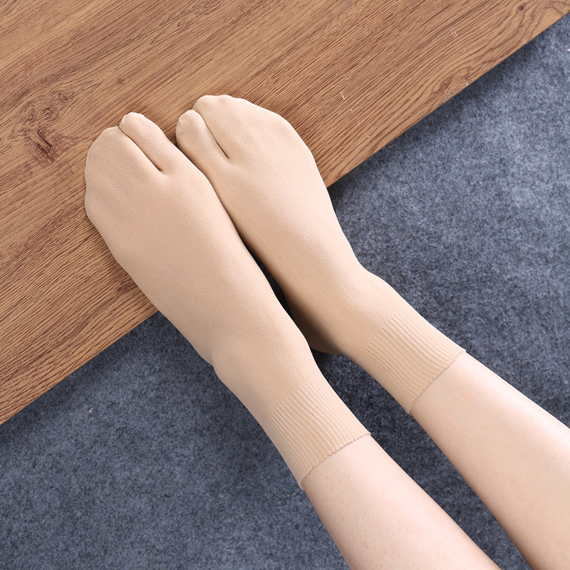 Toe Sock Split - 스플릿 투토 양말, 얇은 퓨어 컬러