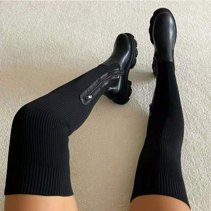Knee High Sock Women - 2025 겨울 신발 여성 양말 부츠