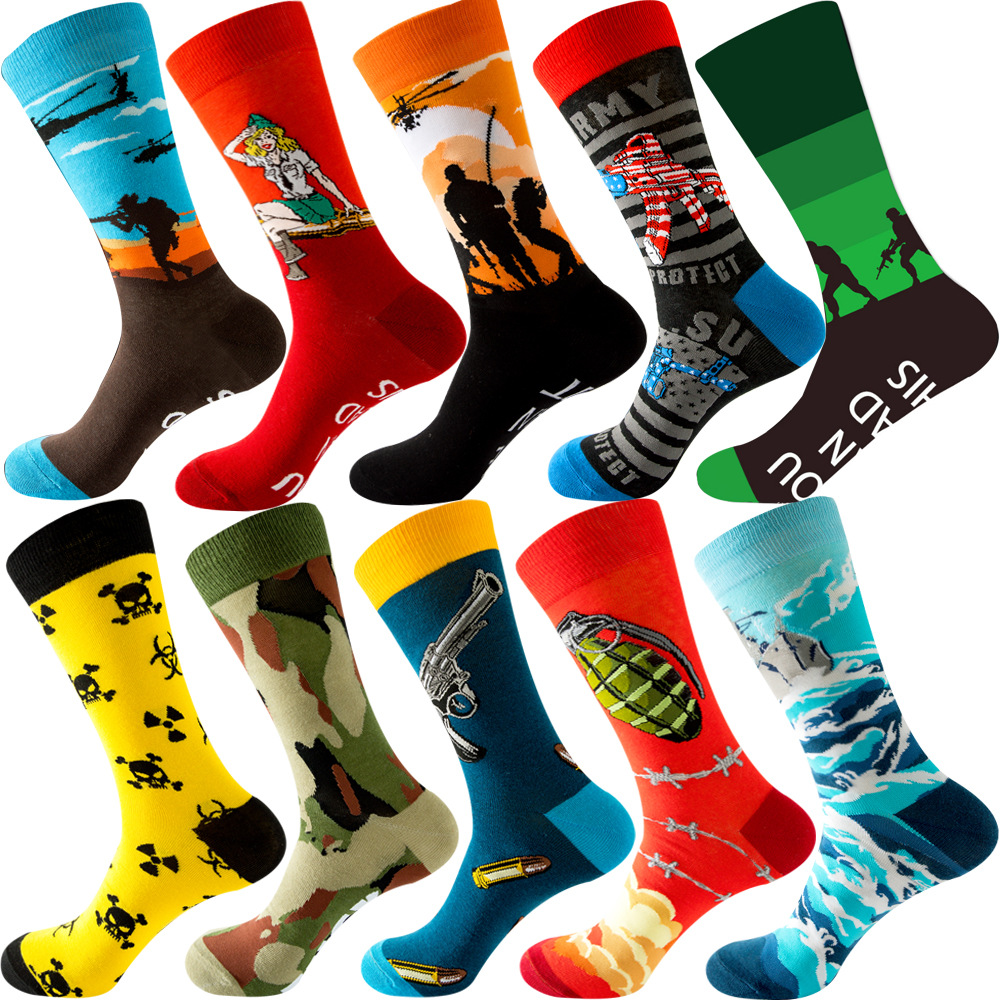 Cotton Crew Sock Pack - 【10 쌍】로트 팩 남성 여성 커플