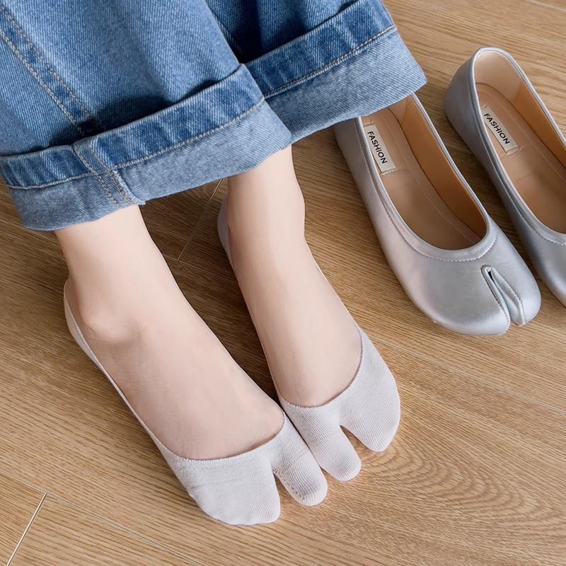 5 쌍 여름 얇은 면 두 발가락 양말 여성 미끄럼 방지 - Toe Sock Split 리뷰 및 가격