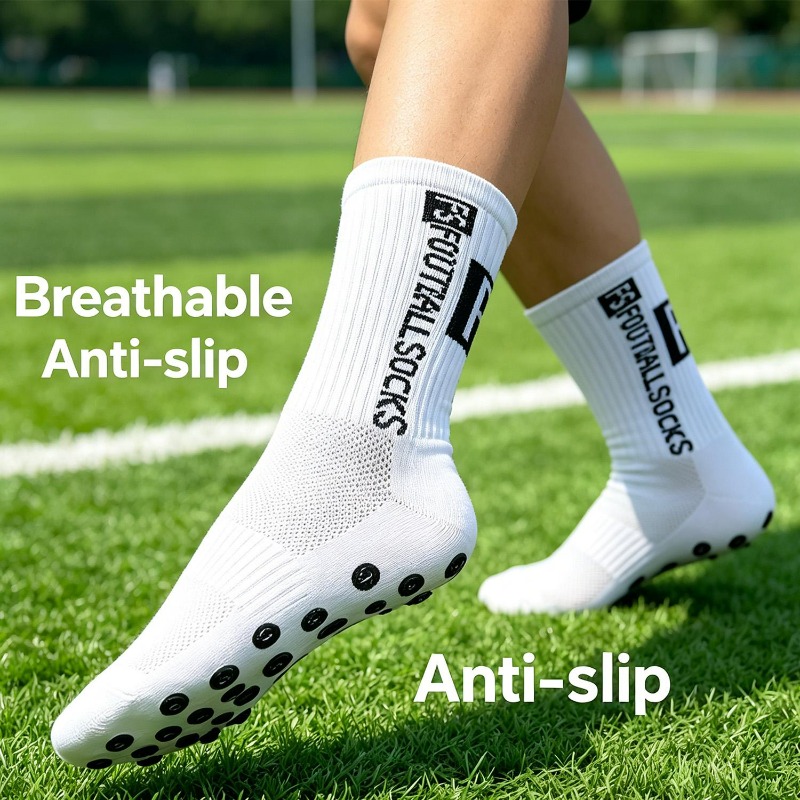 2 쌍 남성 여성을위한 미끄럼 방지 실리콘 그립 축구  - Athletic Sock Cushion 리뷰 및 가격