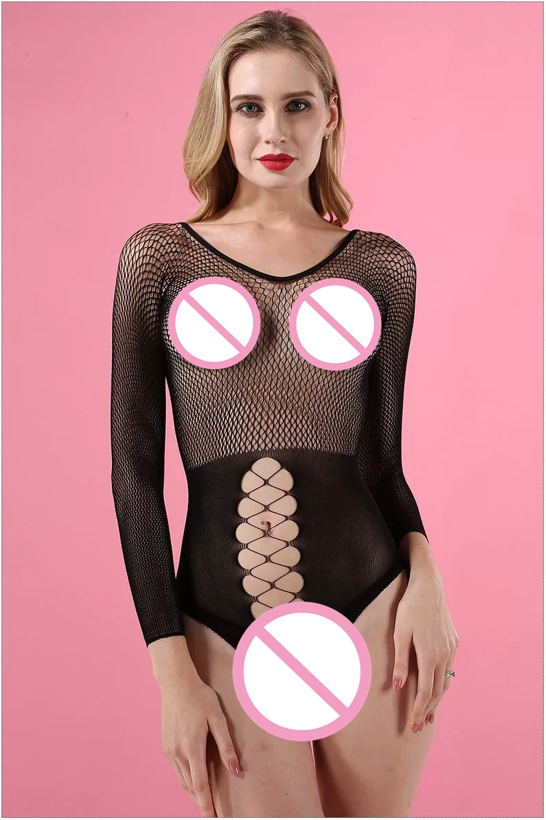 섹시한 블랙 망사 란제리 바디수트 여성용 투명 캣수트  - Fishnet Stocking Women 리뷰 및 가격
