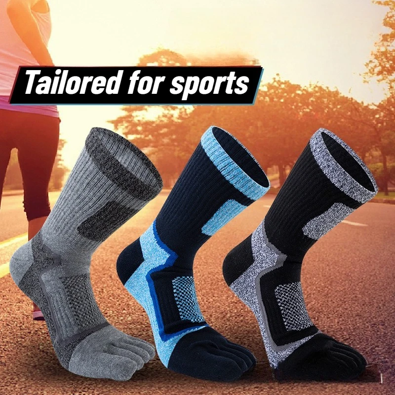 3켤레 남성용 스포츠 5손가락 면 양말 땀 흡수 방취  - Toe Sock Split 리뷰 및 가격