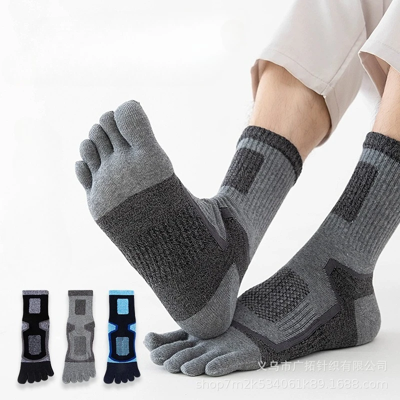 3켤레 남성용 스포츠 5손가락 면 양말 땀 흡수 방취  - Toe Sock Split 리뷰 및 가격