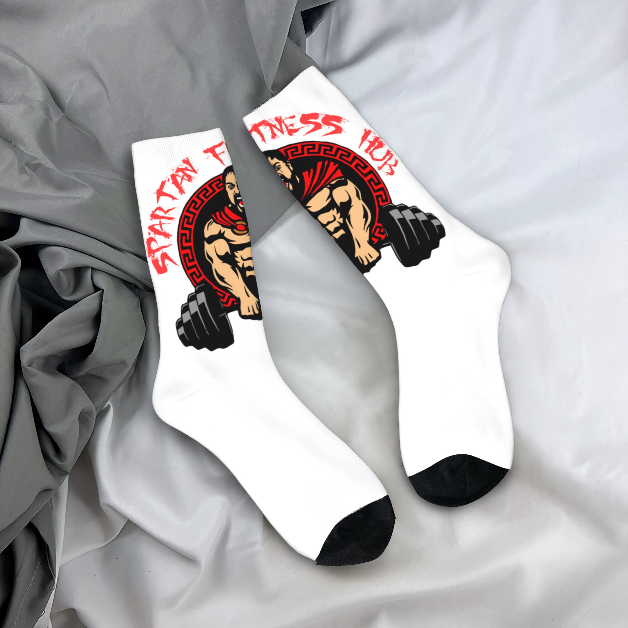 커스텀 스파르탄 짐 남성용 크루 양말 유니섹스 참신한  - Dress Sock Men 리뷰 및 가격