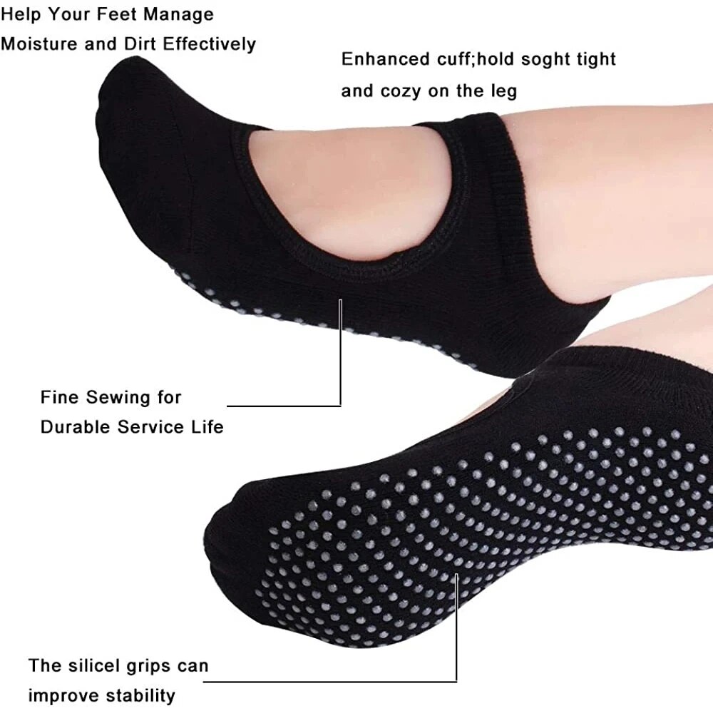 고품질 여성 요가 양말 미끄럼 방지 통기성 등받이 필라 - Grip Sock Yoga 리뷰 및 가격