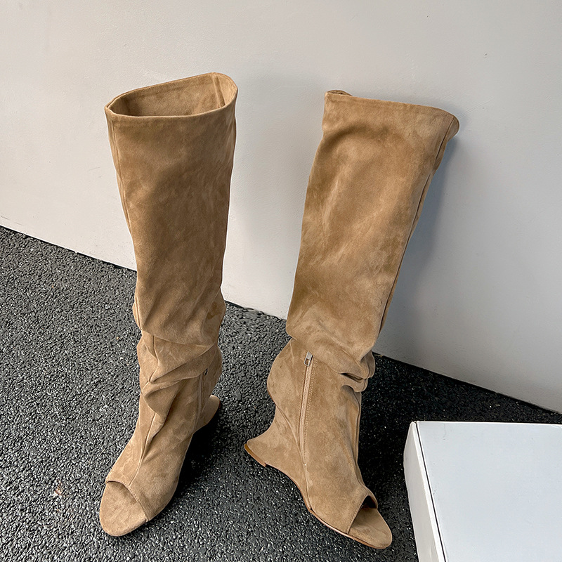 AIYKAZYSDL Strange 웨지 힐 피프 토 니 - Boot Sock Slouchy 리뷰 및 가격