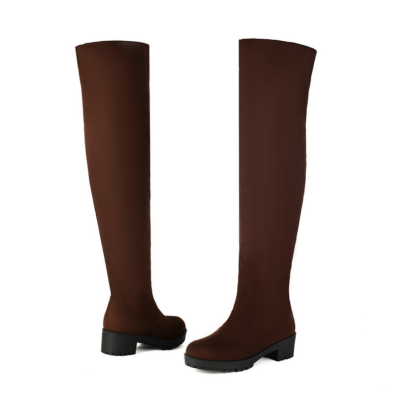 인조 스웨이드 가죽 플록 슬립온 여성 신발 블랙 스트레 - Knee High Sock Women 리뷰 및 가격