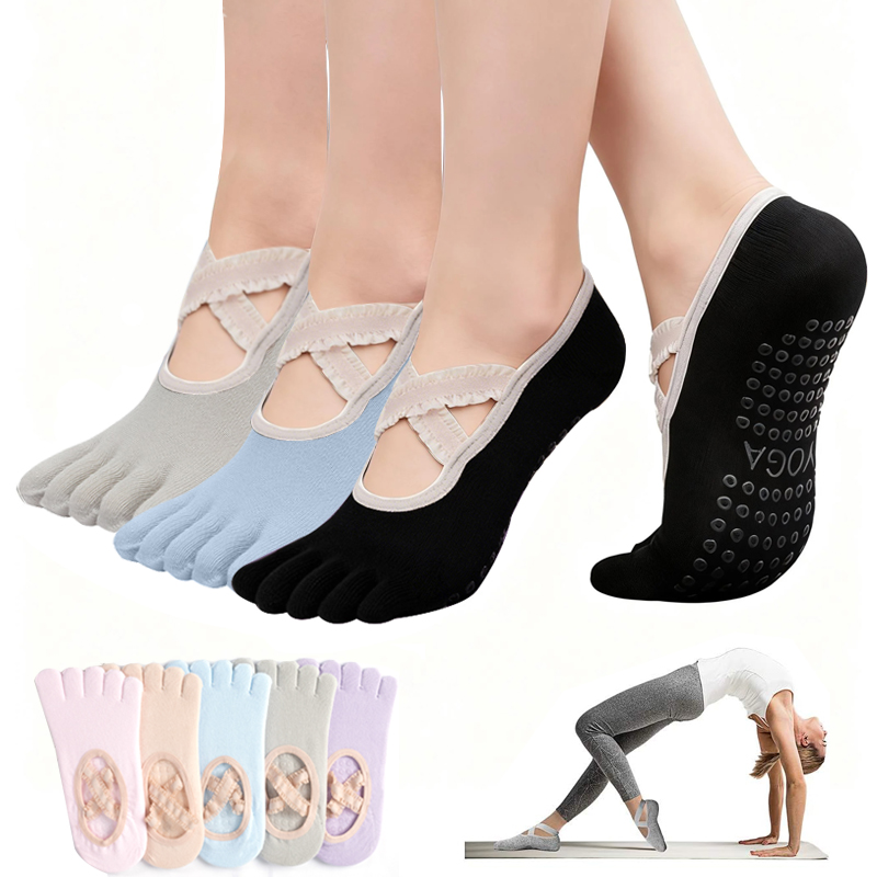 숙녀용 논슬립 필라테스 양말 여성용 레이스 붕대 요가  - Grip Sock Yoga 리뷰 및 가격