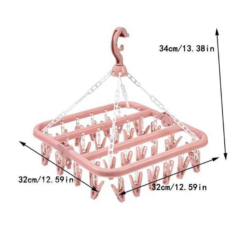 32개 클립 접이식 옷 건조대, 바람에 강한 양말 속옷 - Sock Organizer Tray 리뷰 및 가격