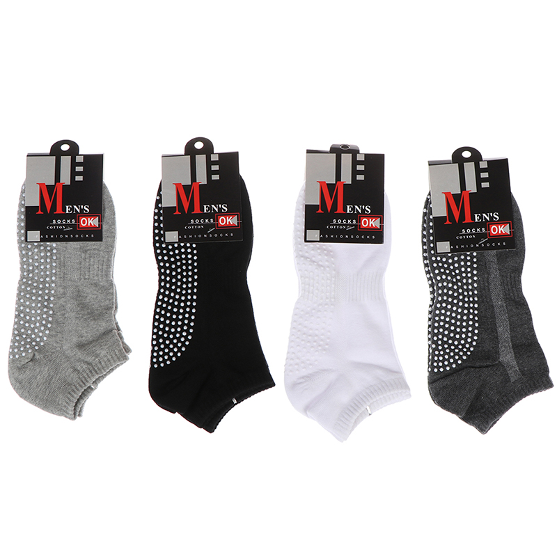새로운 1 쌍 고품질 남성용 코튼 미끄럼 방지 요가 양 - Grip Sock Yoga 리뷰 및 가격