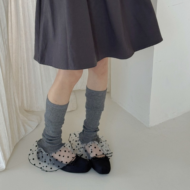 심플 스타일 여성용 레그워머, 얇은 컬러 블록 물방울  - Boot Sock Slouchy 리뷰 및 가격