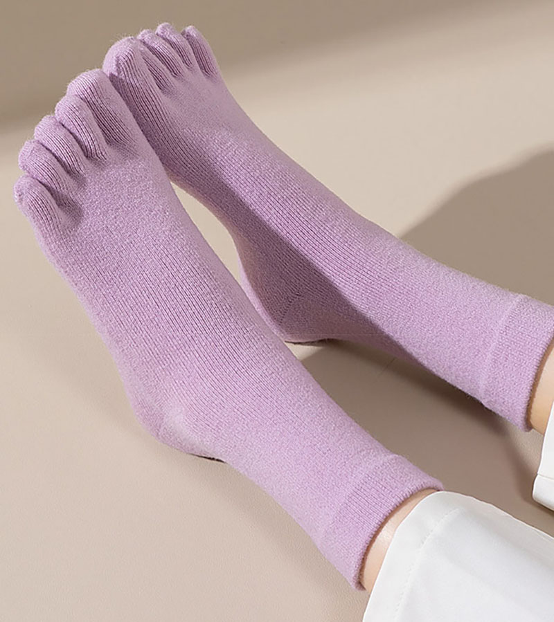 가을 겨울 여성용 두꺼운 캐시미어 5발가락 양말 중목  - Toe Sock Split 리뷰 및 가격