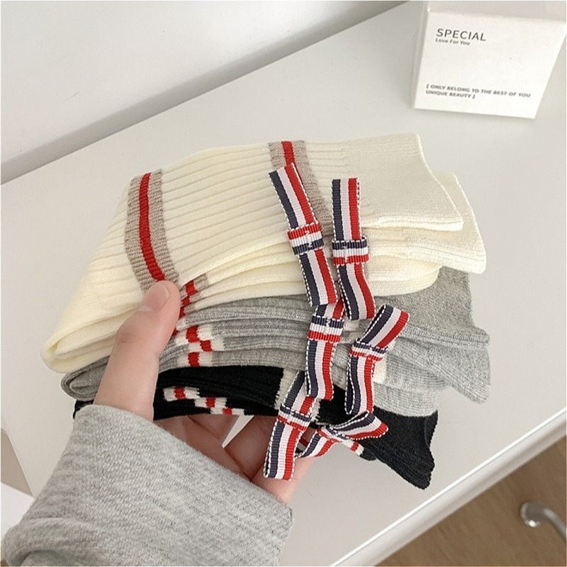 여성용 3켤레 코튼 스트라이프 보우 크루삭스 프레피 스 - Cotton Crew Sock Pack 리뷰 및 가격