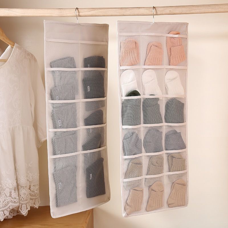 벽걸이형 패브릭 속옷 양말 수납 정리함 양면 옷장 파우 - Sock Organizer Tray 리뷰 및 가격