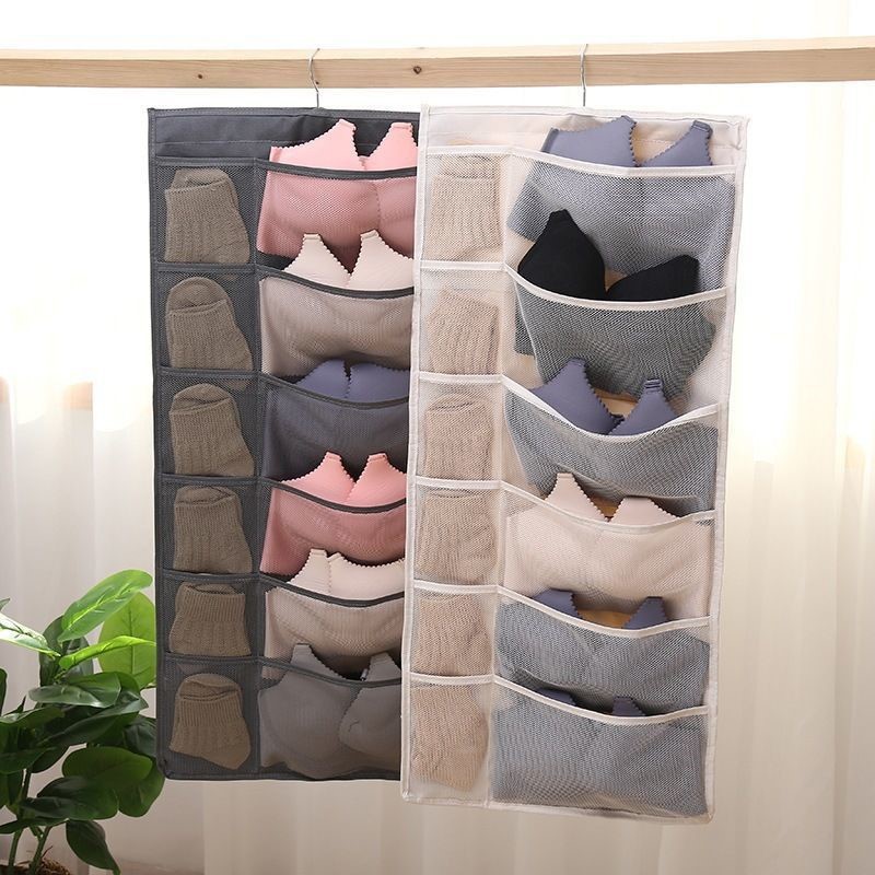 벽걸이형 패브릭 속옷 양말 수납 정리함 양면 옷장 파우 - Sock Organizer Tray 리뷰 및 가격