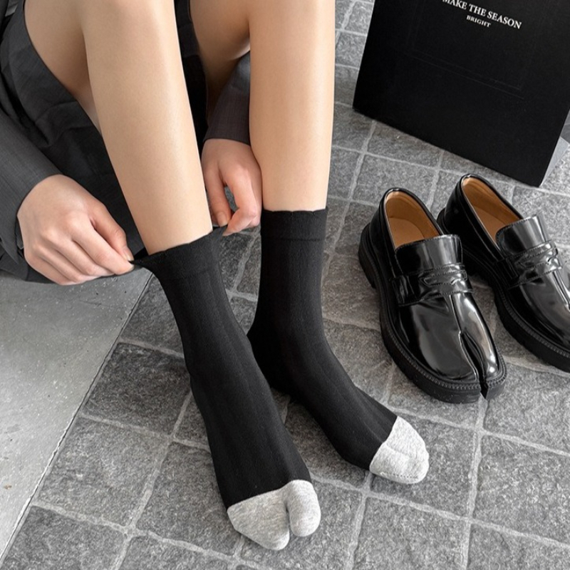 일본식 스플릿 토 코튼 타비 양말 여성용 레트로 스트라 - Toe Sock Split 리뷰 및 가격