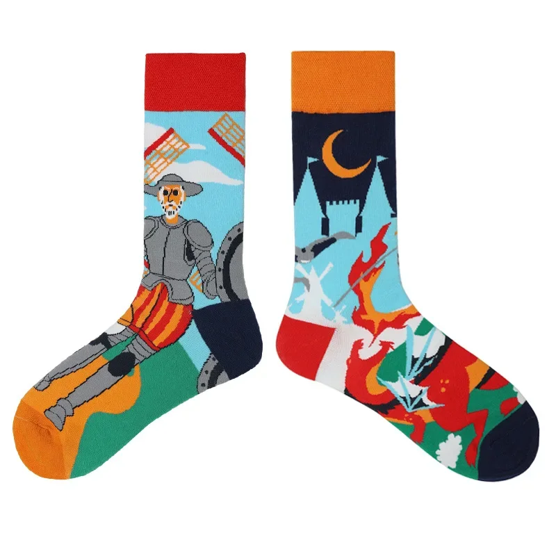 남녀공용 오리지널 AB 타이드 양말, 미디엄 하이 튜브 - Dress Sock Men 리뷰 및 가격