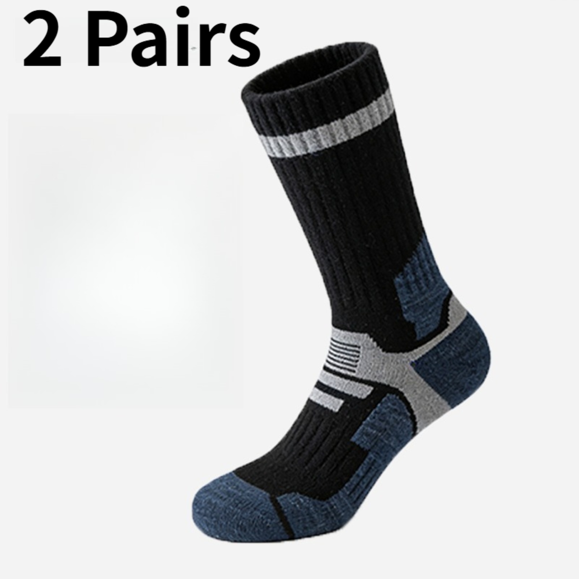 1/2 쌍 남성용 메리노 울 양말 겨울 두꺼운 열 보온 - Wool Hiking Sock 리뷰 및 가격