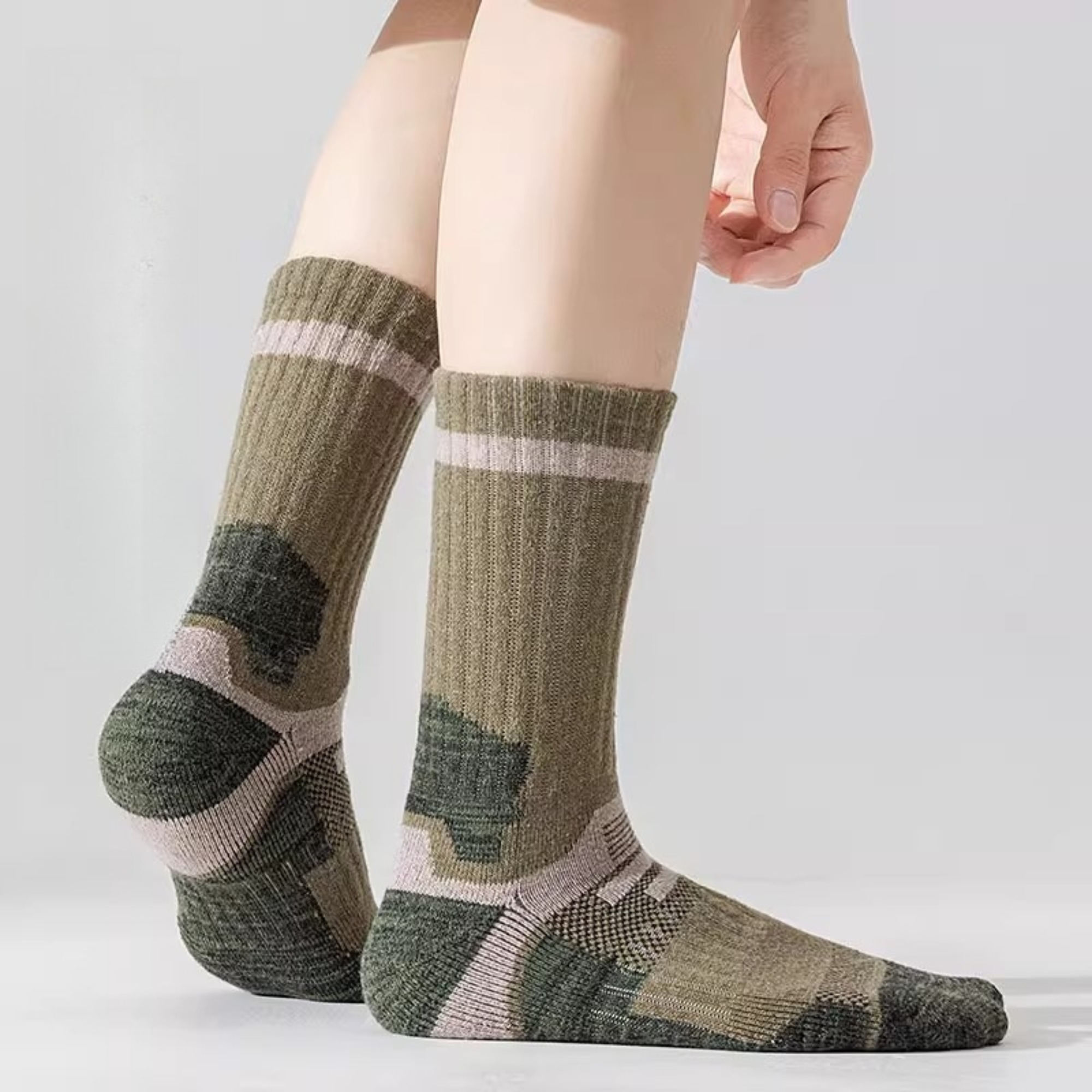 1/2 쌍 남성용 메리노 울 양말 겨울 두꺼운 열 보온 - Wool Hiking Sock 리뷰 및 가격