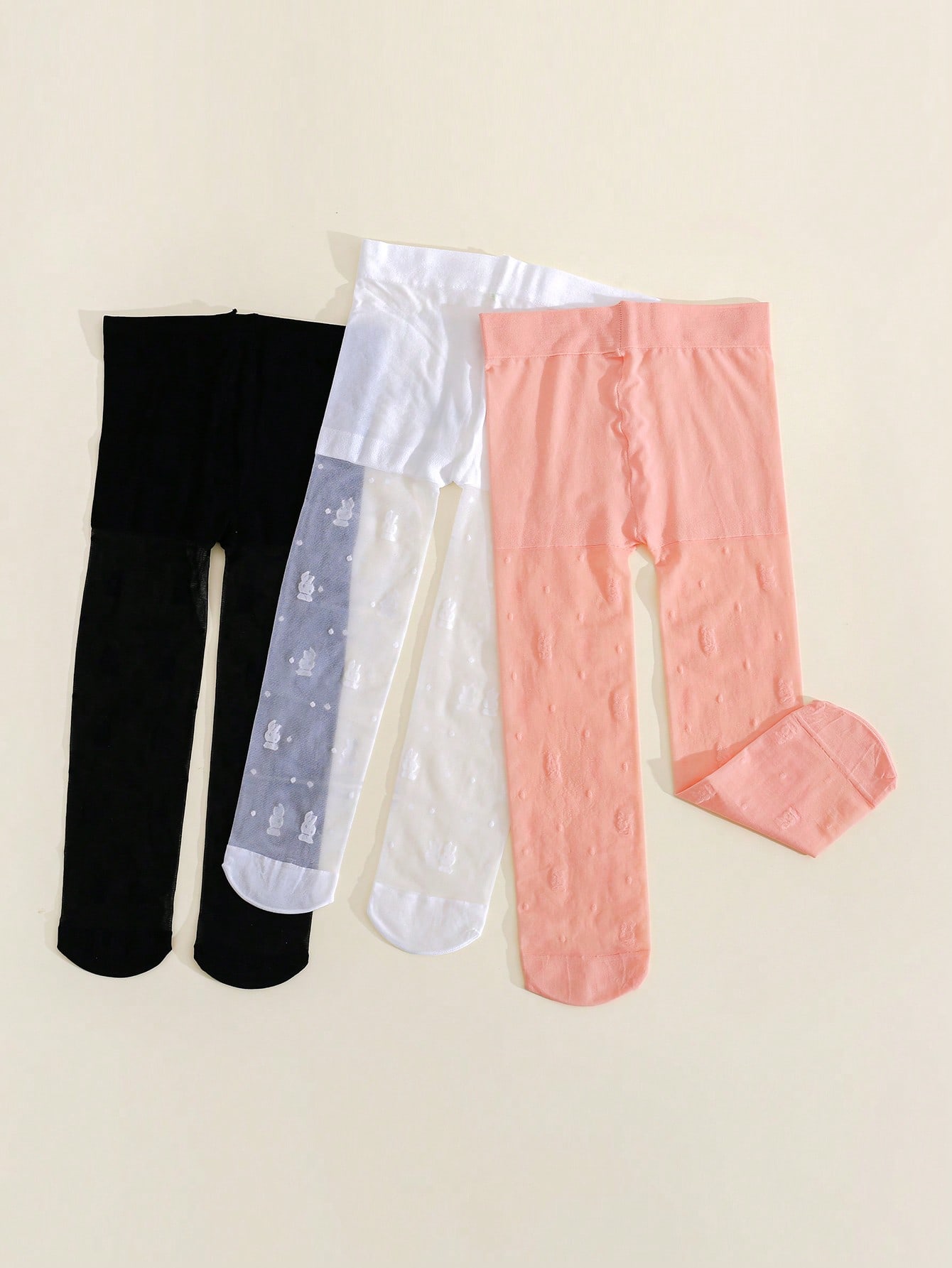 3팩 유아용 여아 토끼 프린트 타이츠 0-3Y UPF5 - Tights Pantyhose Sheer 리뷰 및 가격