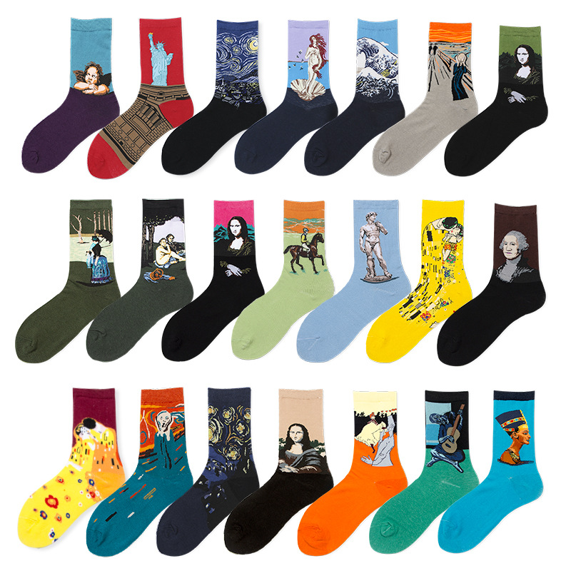 반 고흐 세계적으로 유명한 유화 양말 남녀 공용, 재미 - Cotton Crew Sock Pack 리뷰 및 가격