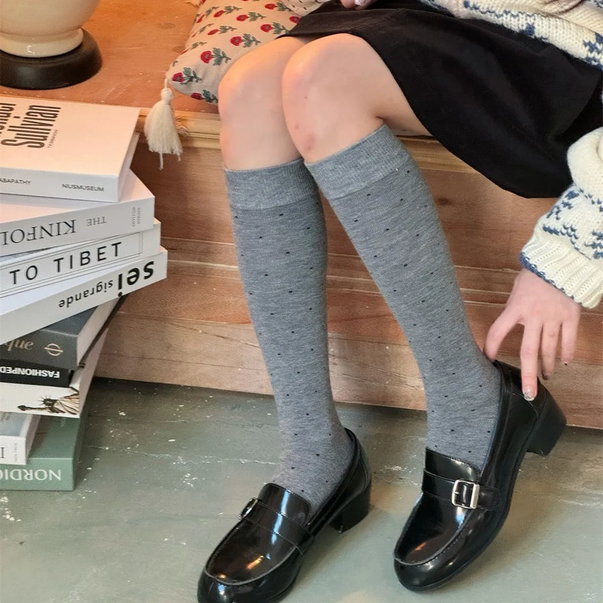 SP & CITY 여성용 귀여운 폴카 도트 실크 울 양 - Silk Sock Bamboo 리뷰 및 가격