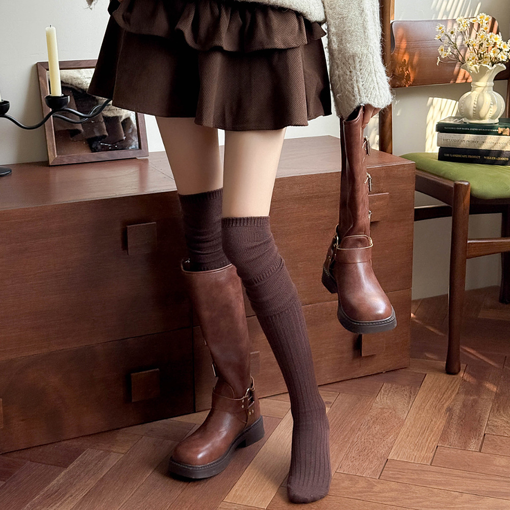 여성용 따뜻한 엑스트라 롱 오버니삭스 겨울용 두꺼운 니 - Boot Sock Slouchy 리뷰 및 가격