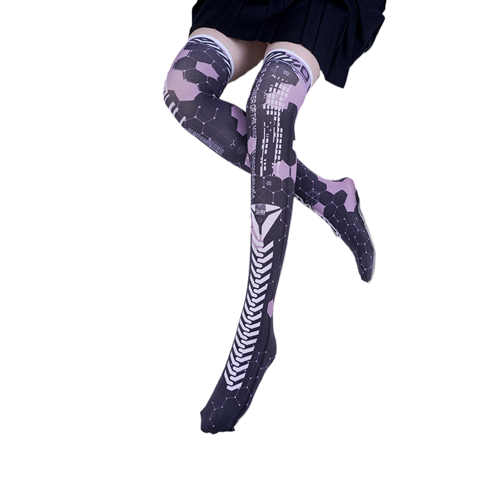 애니메이션 게임 로봇 AI 메카 스타킹 펑크 사이버 머 - Knee High Sock Women 리뷰 및 가격
