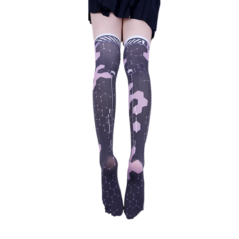 애니메이션 게임 로봇 AI 메카 스타킹 펑크 사이버 머 - Knee High Sock Women 리뷰 및 가격