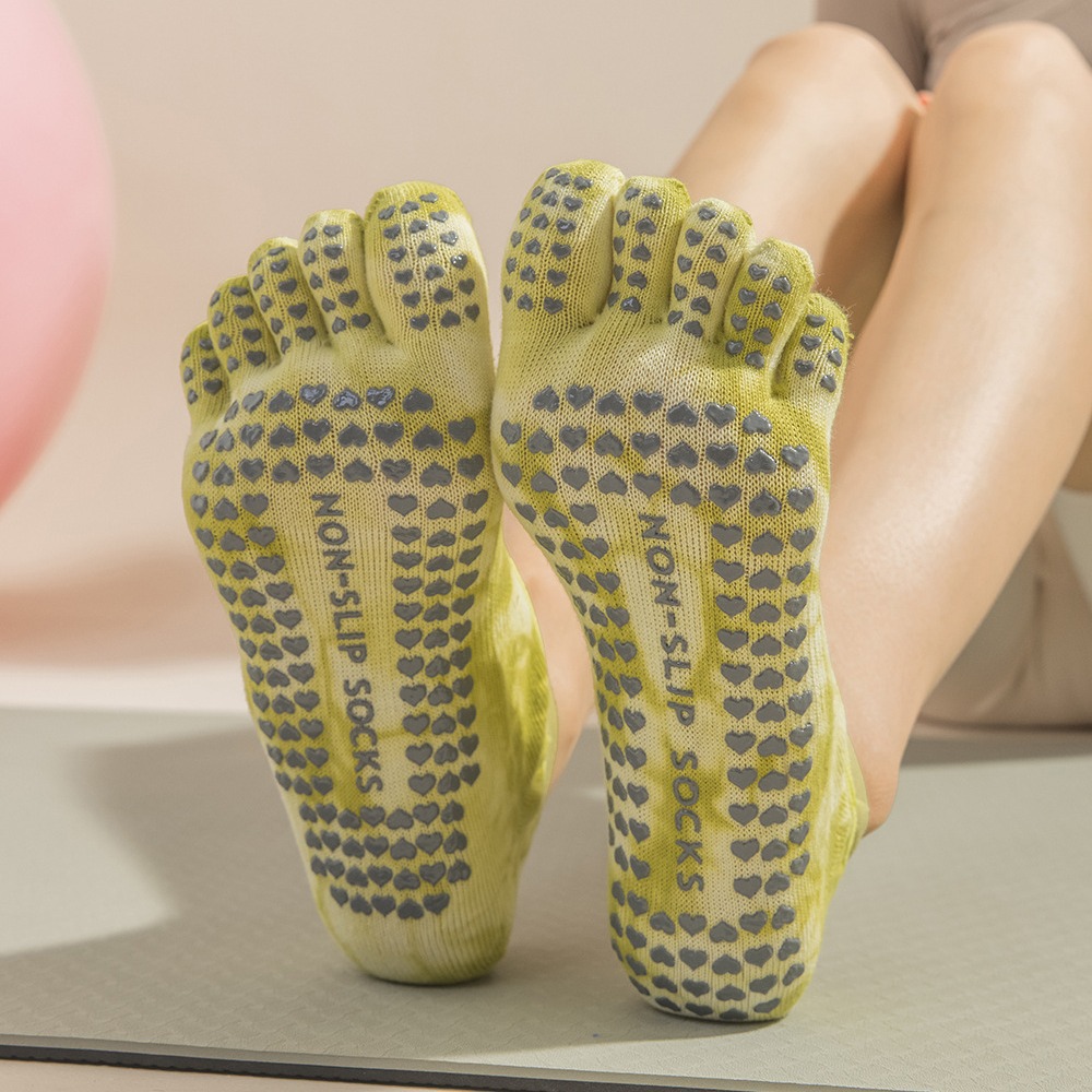 여성용 타이다이 5손가락 그립 요가 양말, 스트랩 스플 - Grip Sock Yoga 리뷰 및 가격