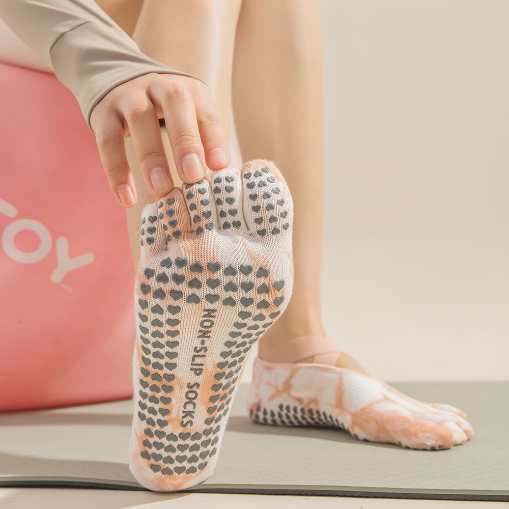 여성용 타이다이 5손가락 그립 요가 양말, 스트랩 스플 - Grip Sock Yoga 리뷰 및 가격