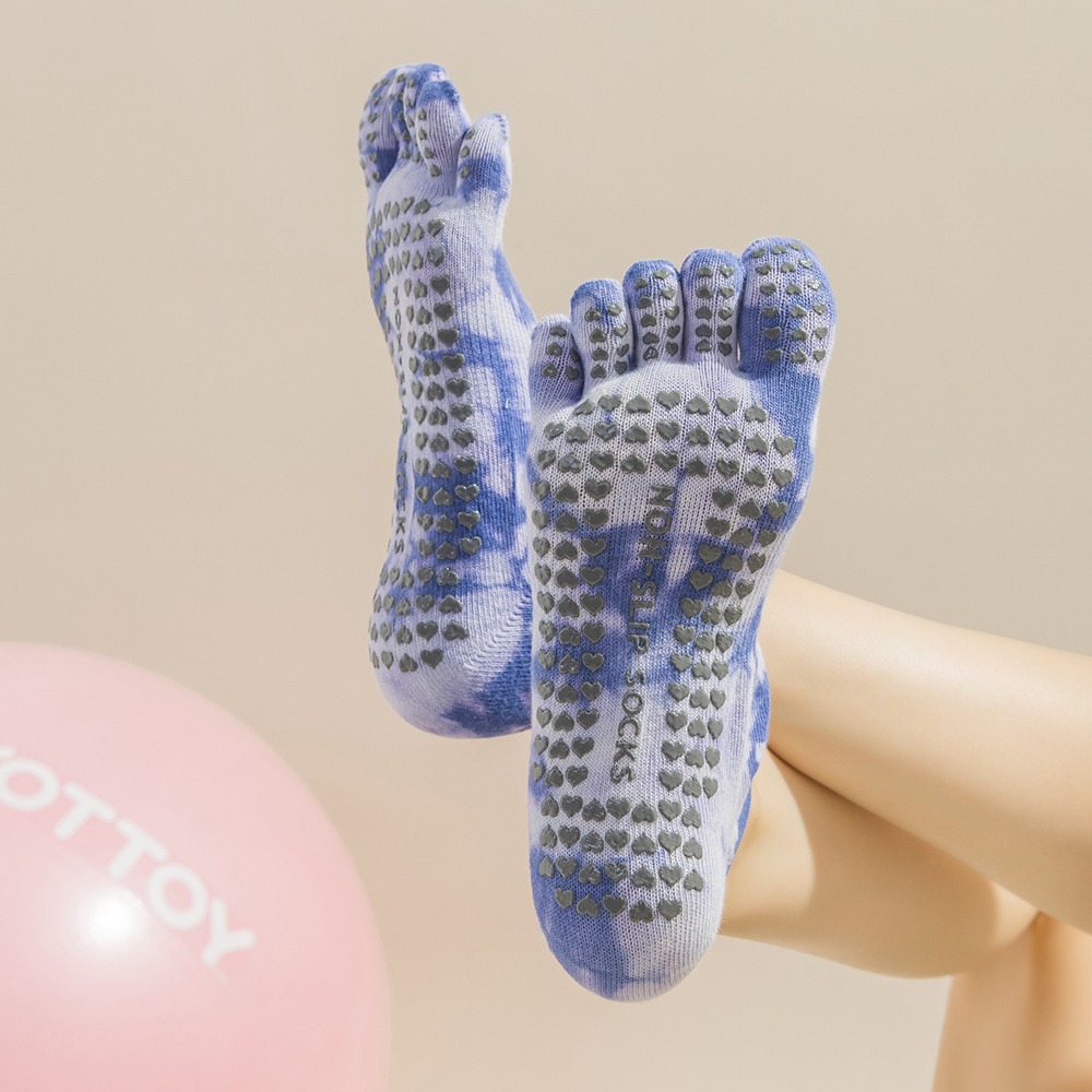 여성용 타이다이 5손가락 그립 요가 양말, 스트랩 스플 - Grip Sock Yoga 리뷰 및 가격