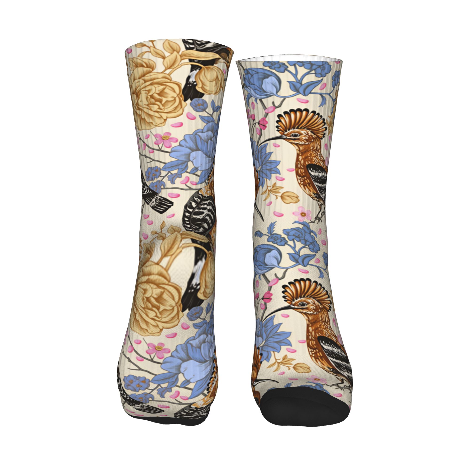 Hoopoe Bird Blue Peony 빈티지 꽃무늬 - Dress Sock Men 리뷰 및 가격